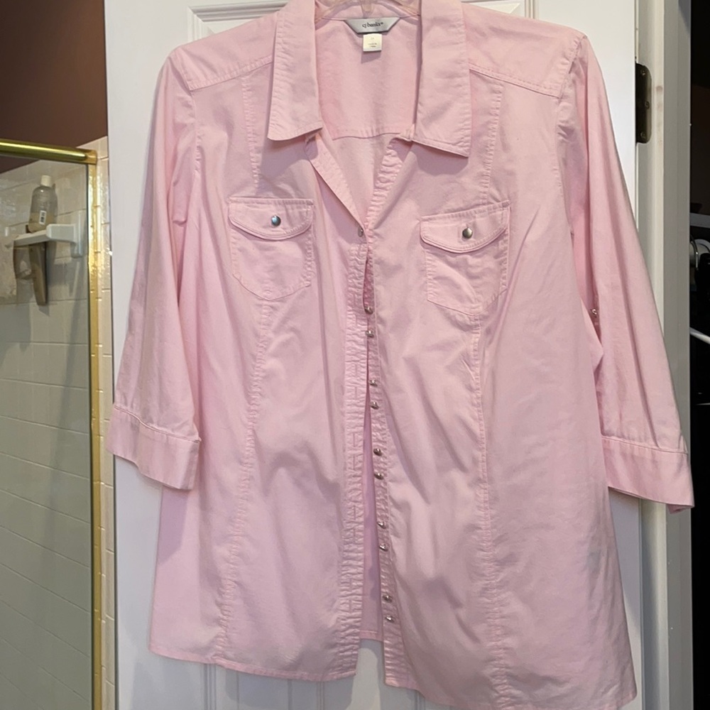 3x CJ Banks button front shirt with pockets
